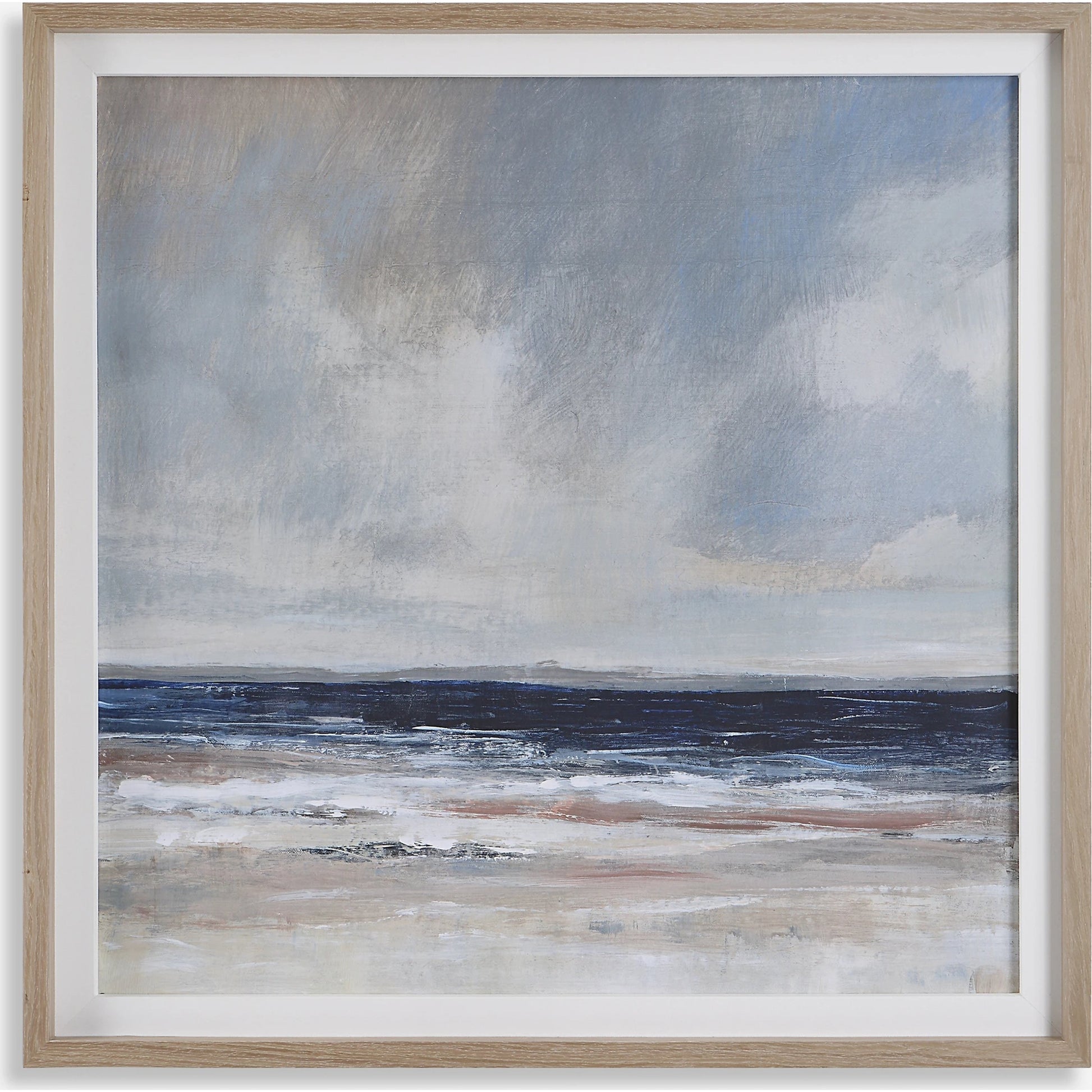 Distant Land Framed Print by Uttermost in multi. Made from pine, mdf, veneer, linen in a coastal style.