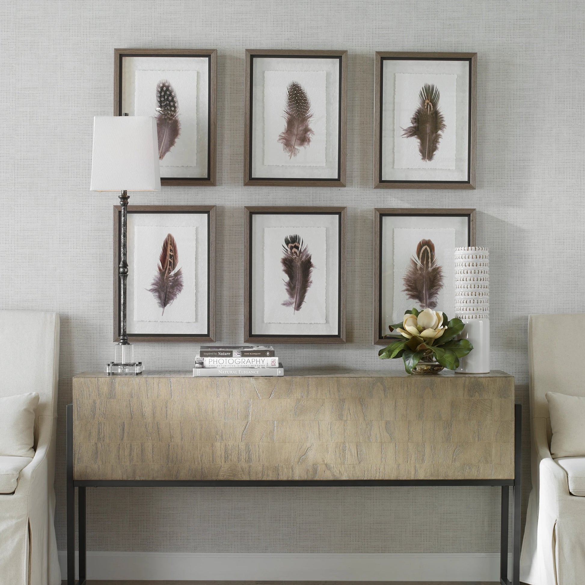 Birds of a Feather Framed Prints by Uttermost in multi. Made from plastic, glass, paper in a modern style.