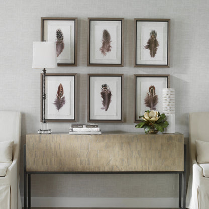 Birds of a Feather Framed Prints by Uttermost in multi. Made from plastic, glass, paper in a modern style.