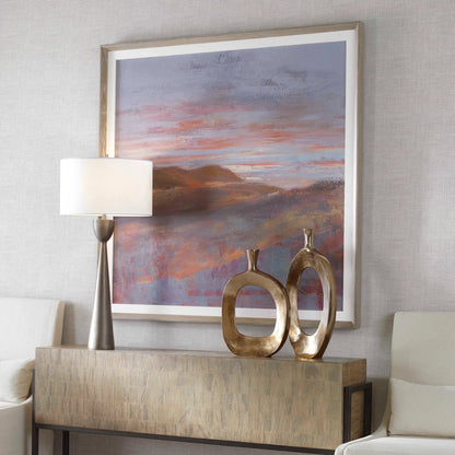 Dawn on the Hills Framed Print by Uttermost in multi. Made from pine, mdf, veneer, linen, paper in a modern style.