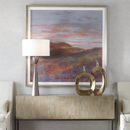 Dawn on the Hills Framed Print by Uttermost in multi. Made from pine, mdf, veneer, linen, paper in a modern style.