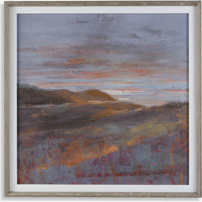 Dawn on the Hills Framed Print by Uttermost in multi. Made from pine, mdf, veneer, linen, paper in a modern style.