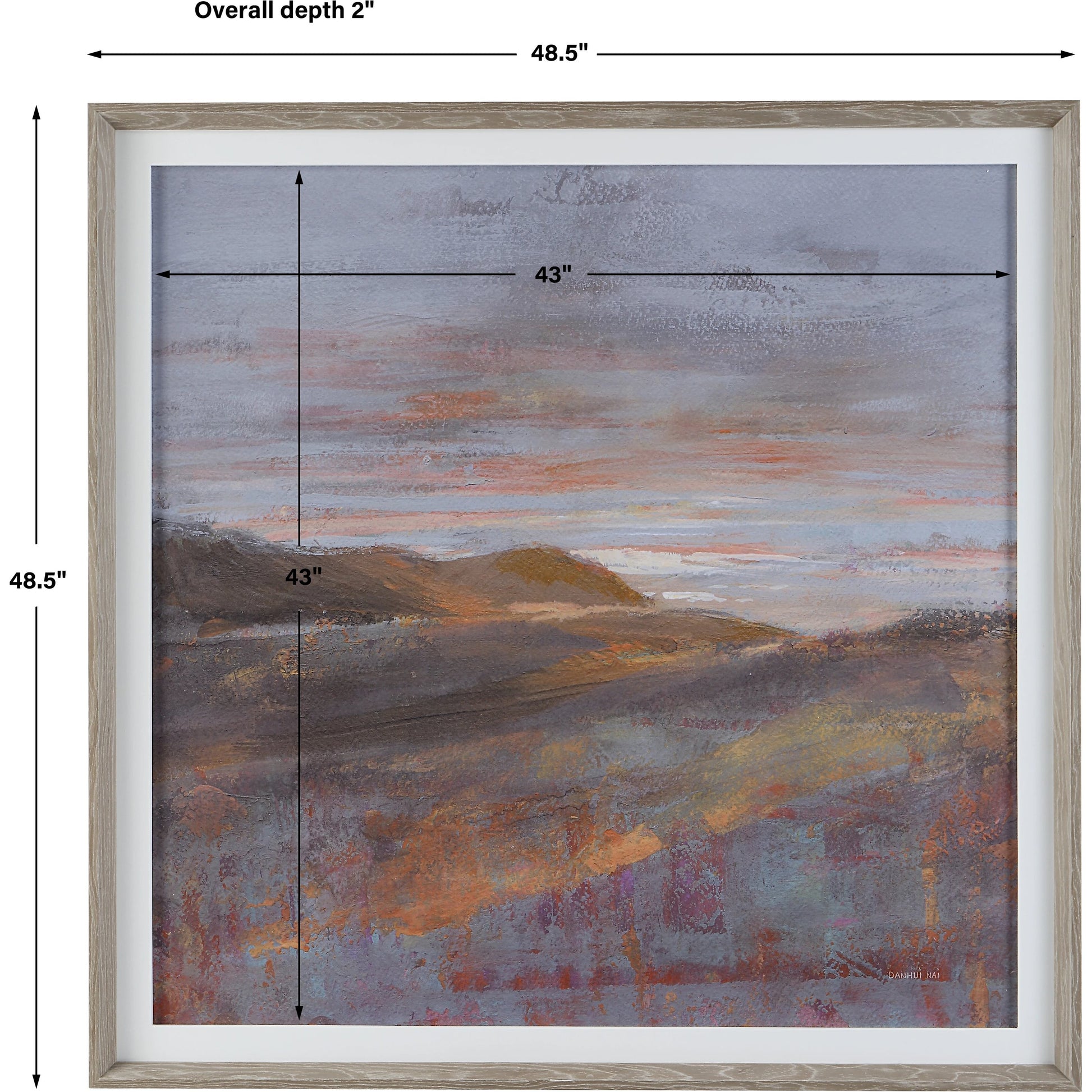 Dawn on the Hills Framed Print by Uttermost in multi. Made from pine, mdf, veneer, linen, paper in a modern style.