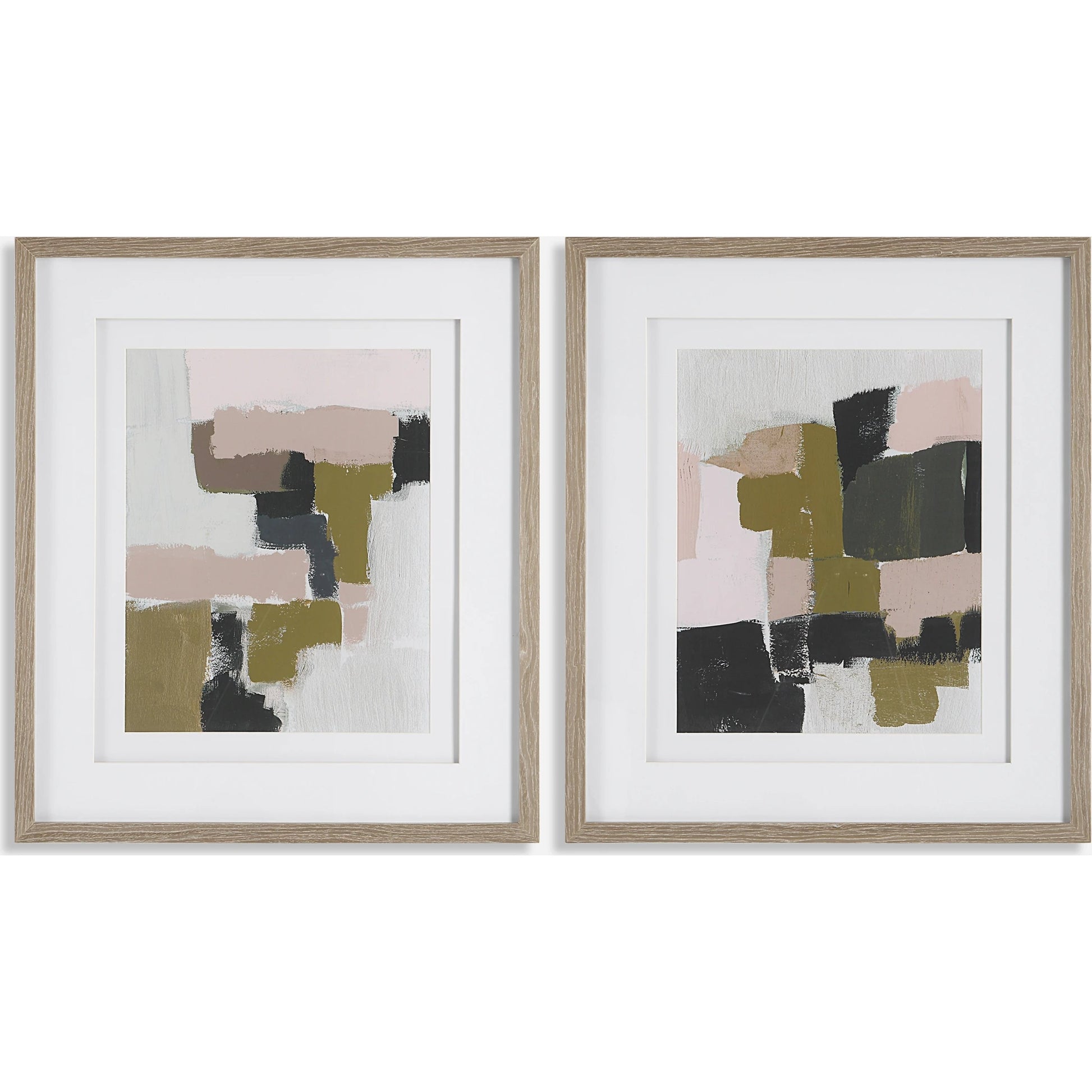 Color Block Framed Prints by Uttermost in multi. Made from pine, glass, mdf, veneer, paper in a modern style.