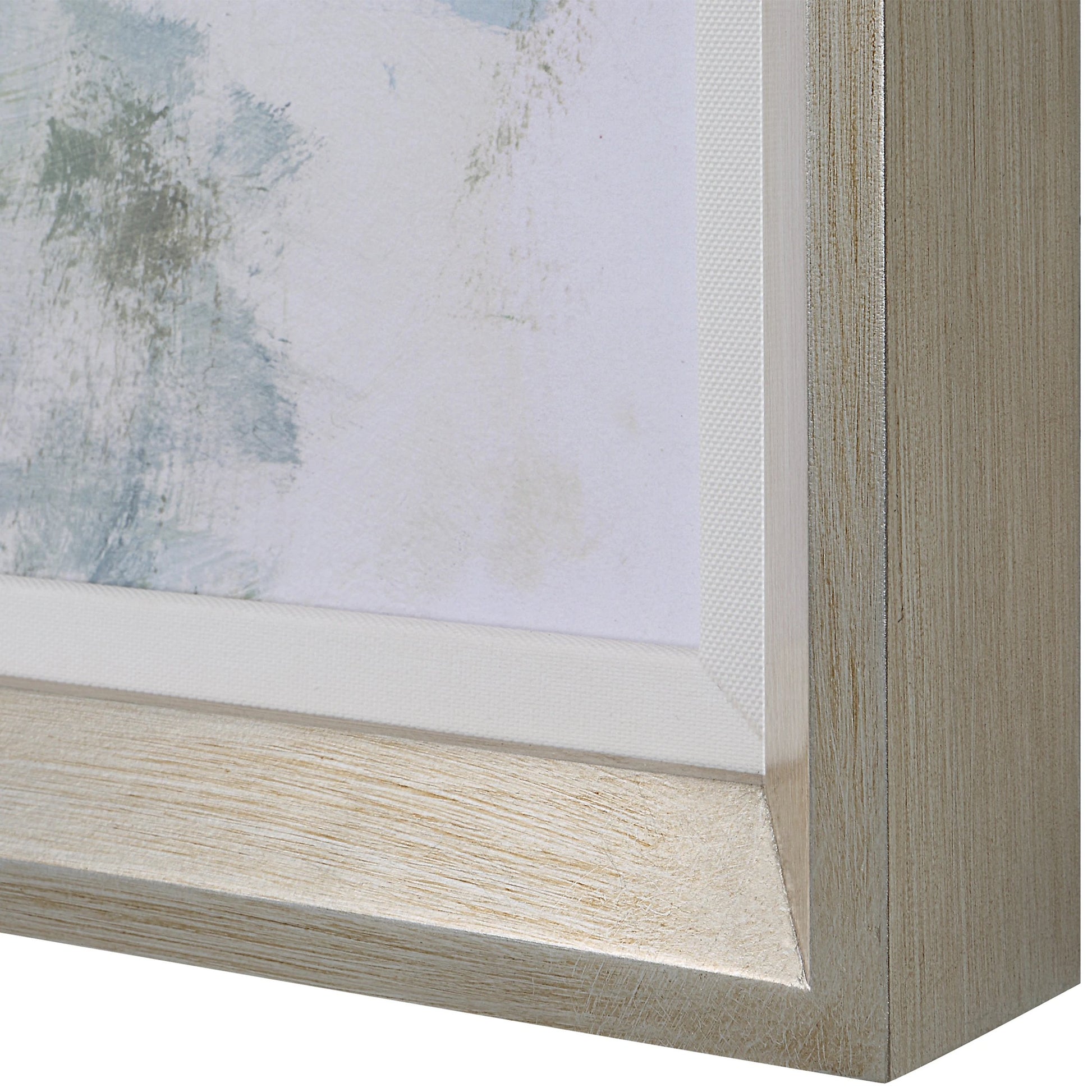 Far Away View Framed Prints by Uttermost in multi and champagne silver. Made from pine, mdf, linen, paper in a modern style.