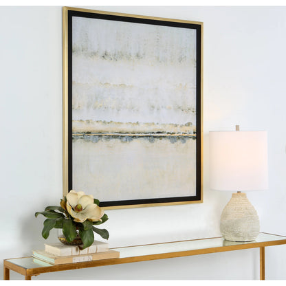 Gilded Horizon Framed Print by Uttermost in multi and antique gold leaf. Made from pine, glass, mdf, paper in a modern style.