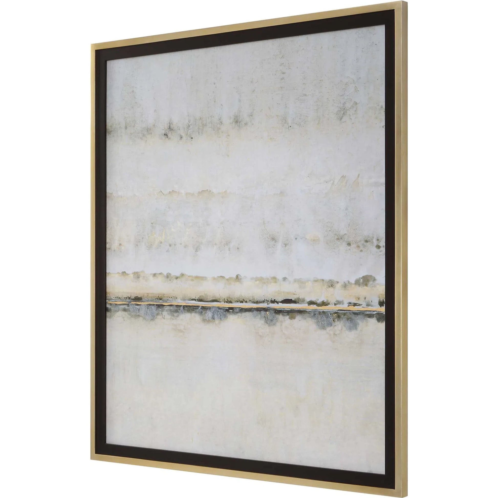 Gilded Horizon Framed Print by Uttermost in multi and antique gold leaf. Made from pine, glass, mdf, paper in a modern style.