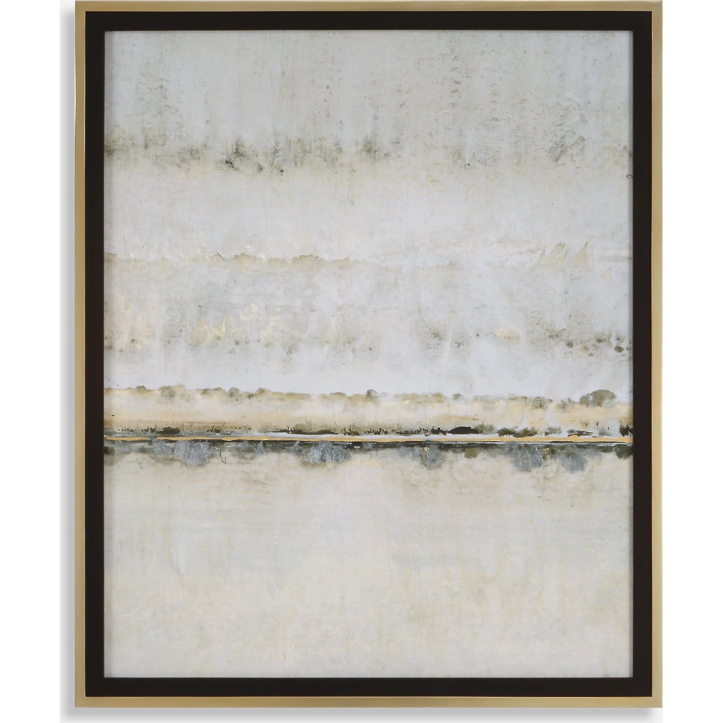001 SI-1981483 | Primary Silo | Gilded Horizon Framed Print by Uttermost in multi and antique gold leaf. Made from pine, glass, mdf, paper in a modern style.