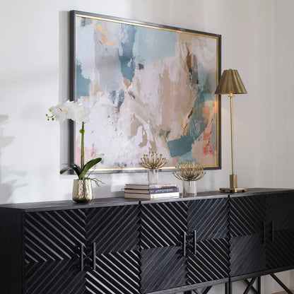 Perfect Storm Framed Print by Uttermost in multi and espresso, gold leaf. Made from pine, mdf, paper in a modern style.