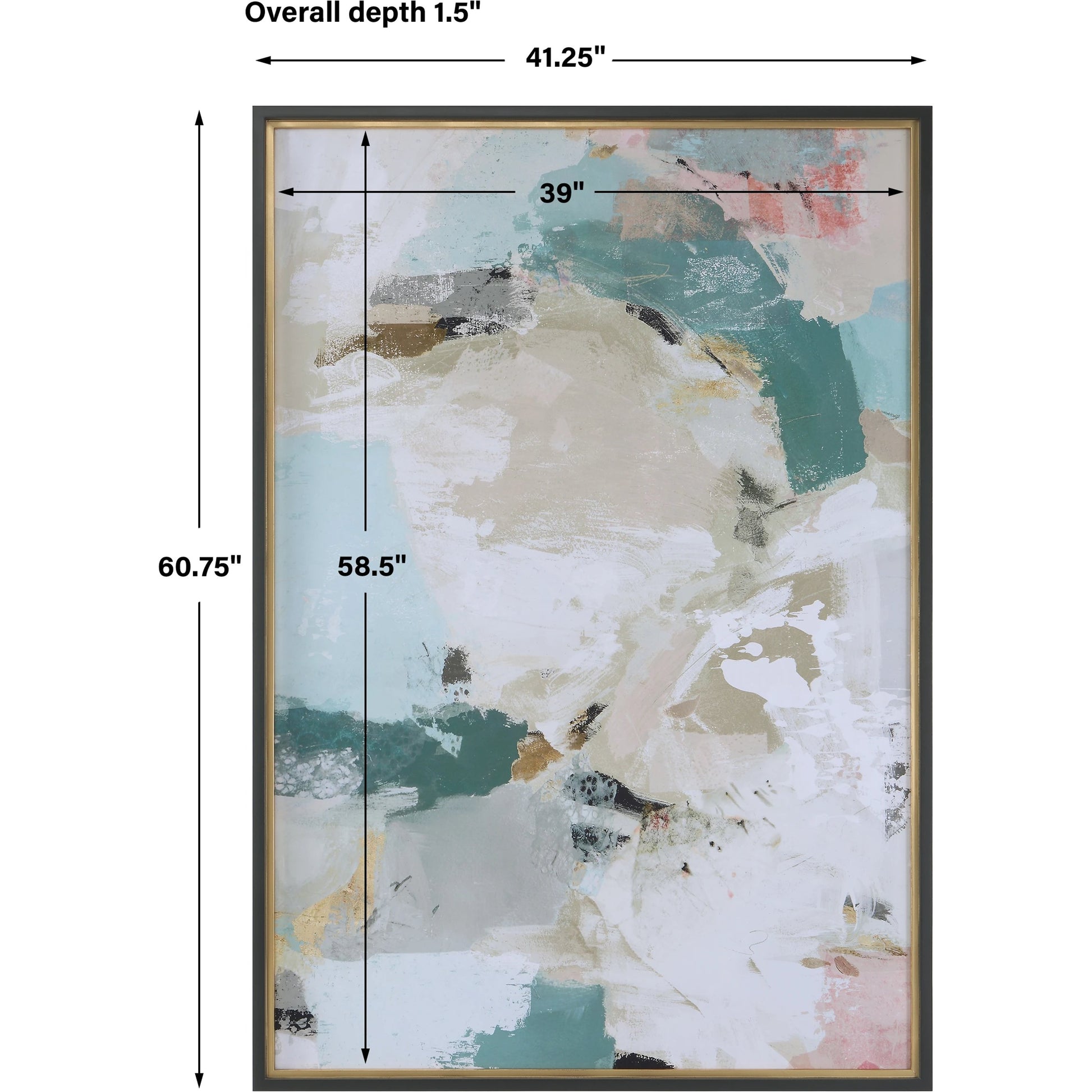 Perfect Storm Framed Print by Uttermost in multi and espresso, gold leaf. Made from pine, mdf, paper in a modern style.