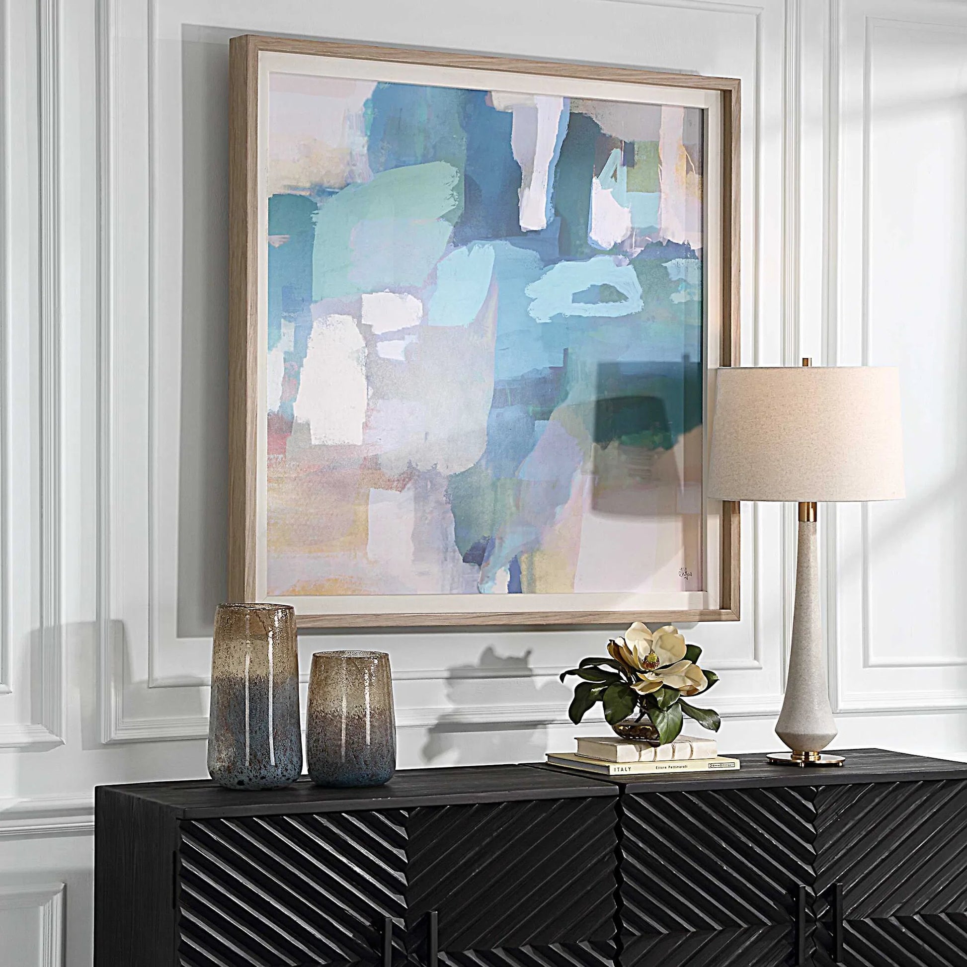 Continue on Abstract Framed Print by Uttermost. Made from pinewood, mdf, veneer, linen, paper in a unique style.