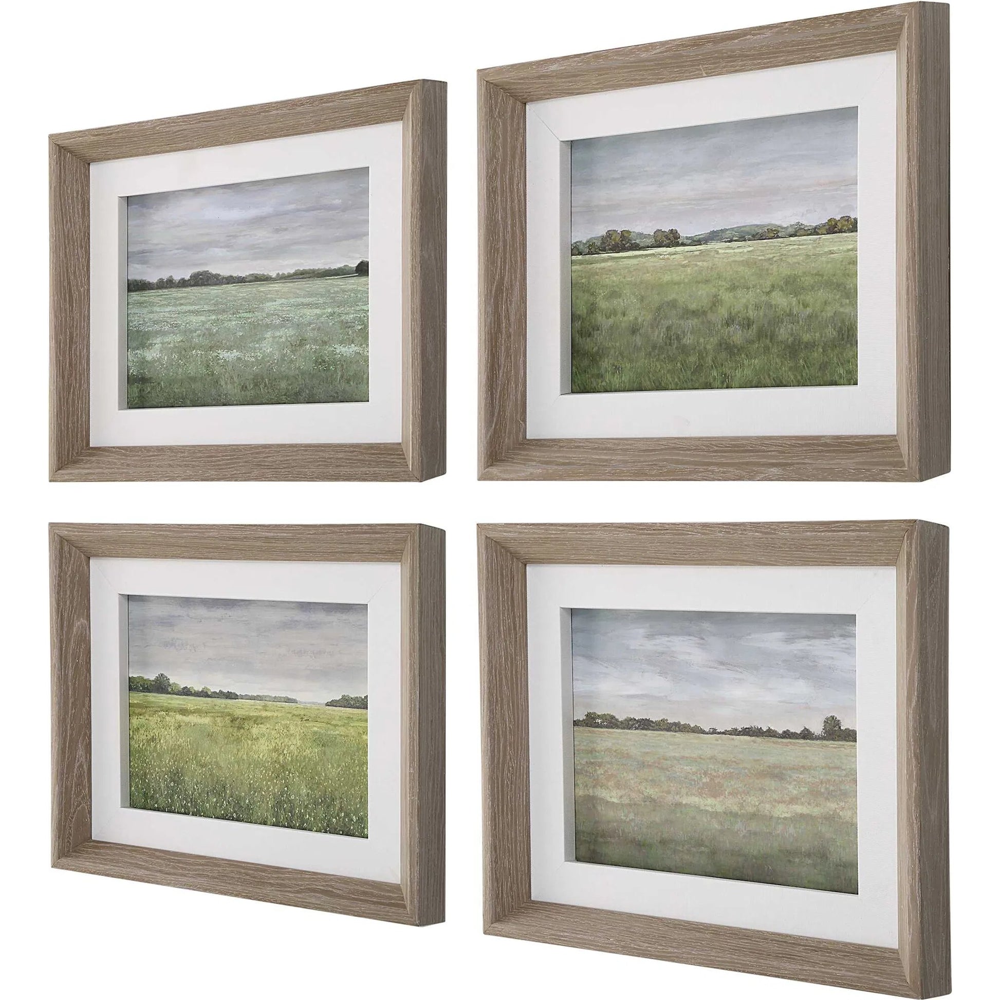 Quiet Meadows Framed Prints by Uttermost. Made from pinewood, mdf, veneer, linen, paper in a cottage & farmhouse style.