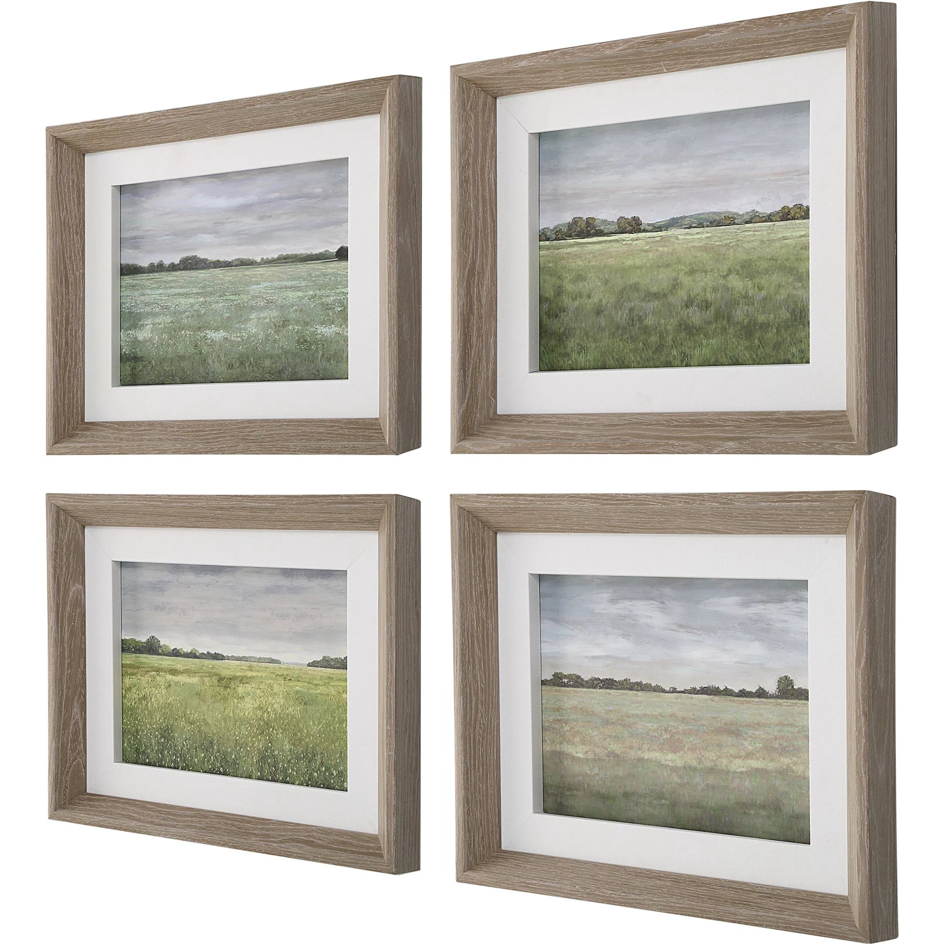 Quiet Meadows Framed Prints by Uttermost. Made from pinewood, mdf, veneer, linen, paper in a cottage & farmhouse style.