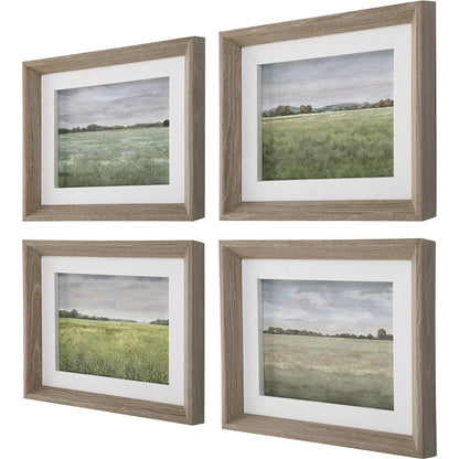Quiet Meadows Framed Prints by Uttermost. Made from pinewood, mdf, veneer, linen, paper in a cottage & farmhouse style.
