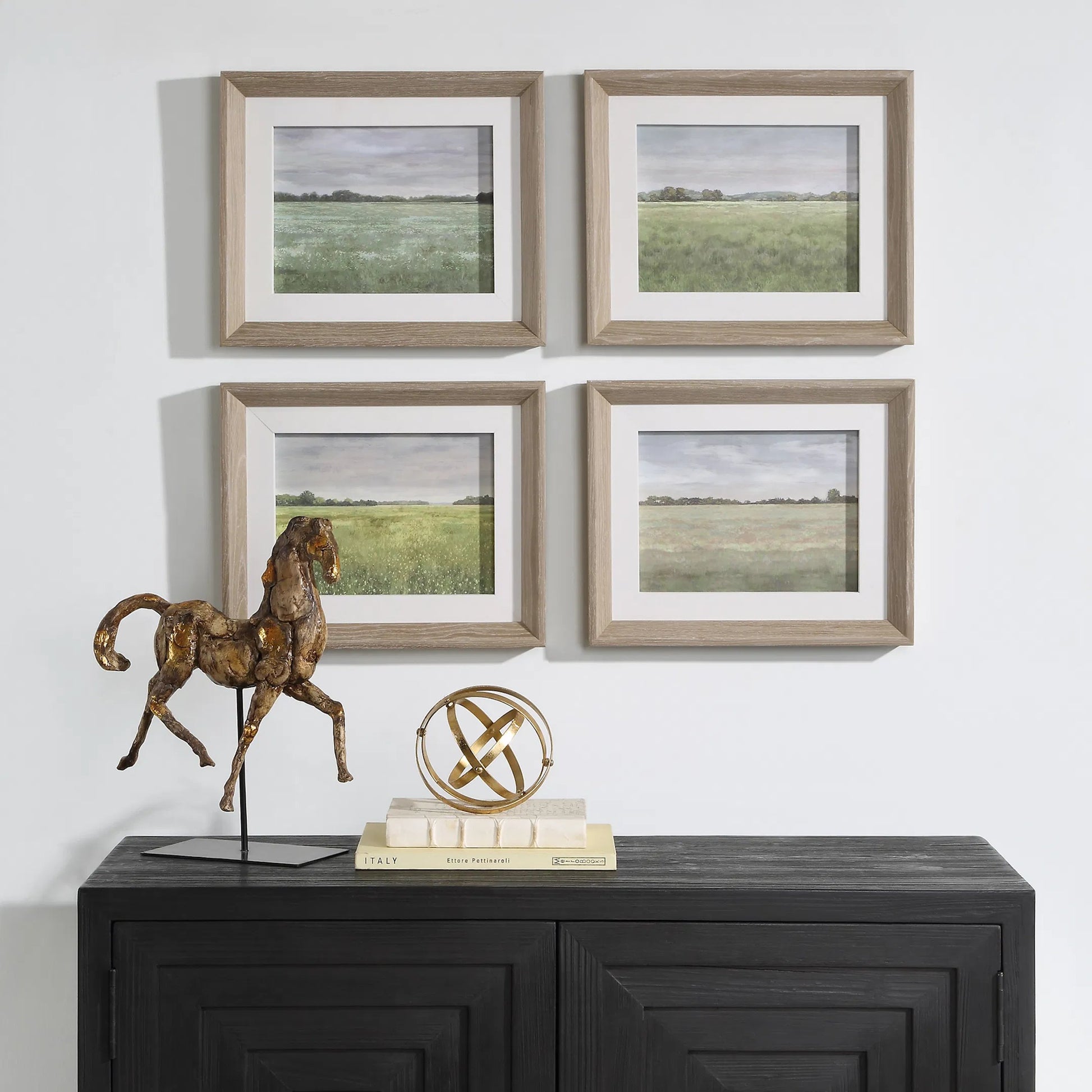 Quiet Meadows Framed Prints by Uttermost. Made from pinewood, mdf, veneer, linen, paper in a cottage & farmhouse style.
