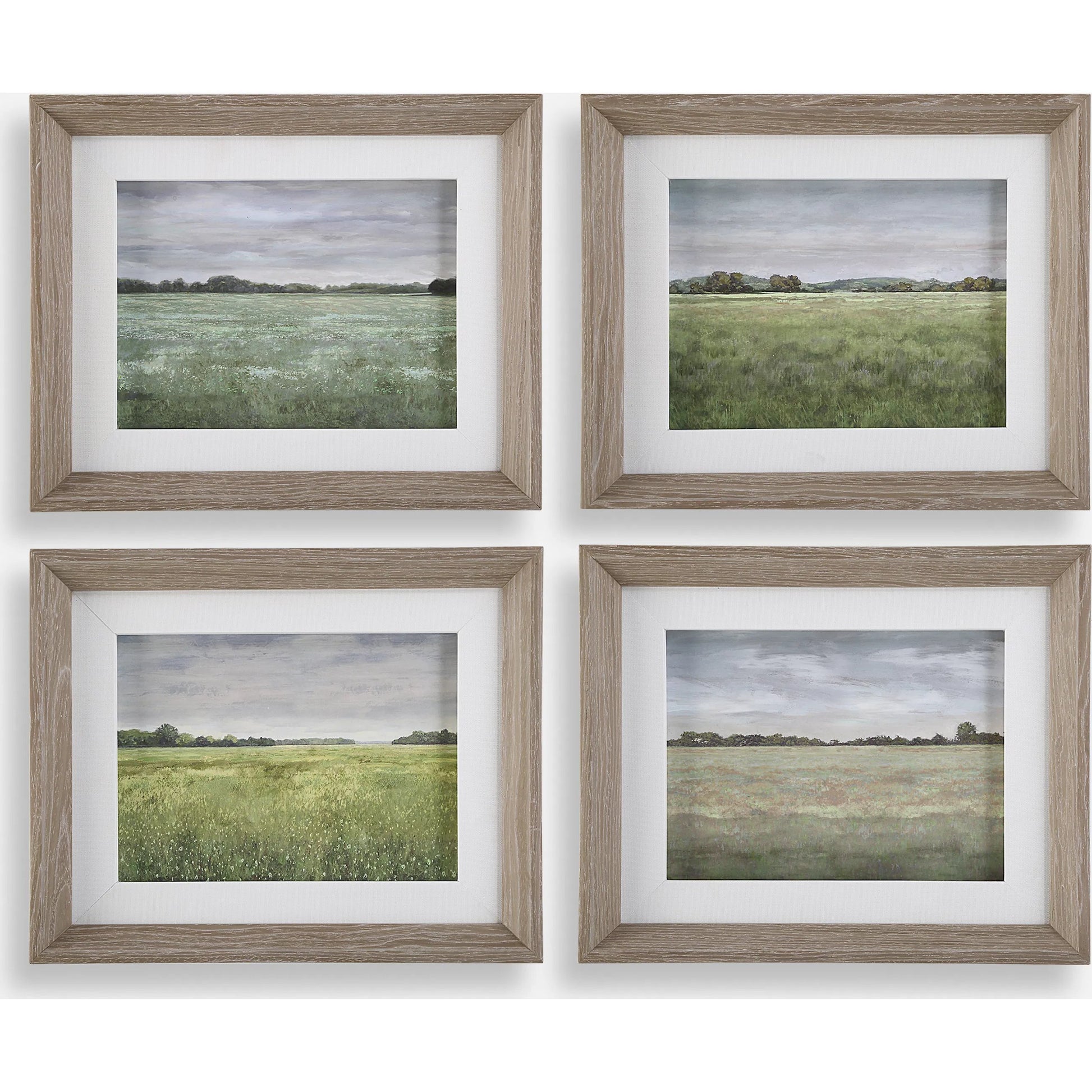 Quiet Meadows Framed Prints by Uttermost. Made from pinewood, mdf, veneer, linen, paper in a cottage & farmhouse style.