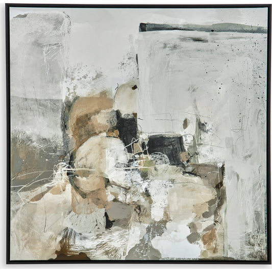 Solace I Abstract Art on Canvas by Uttermost. Made from solid wood, canvas, lacquer paint in a modern style.