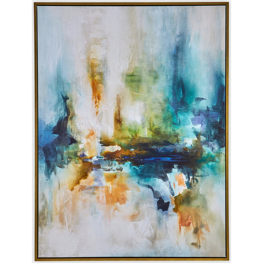 Excursion Framed Abstract Art by Uttermost. Made from solid wood, canvas in a modern style.