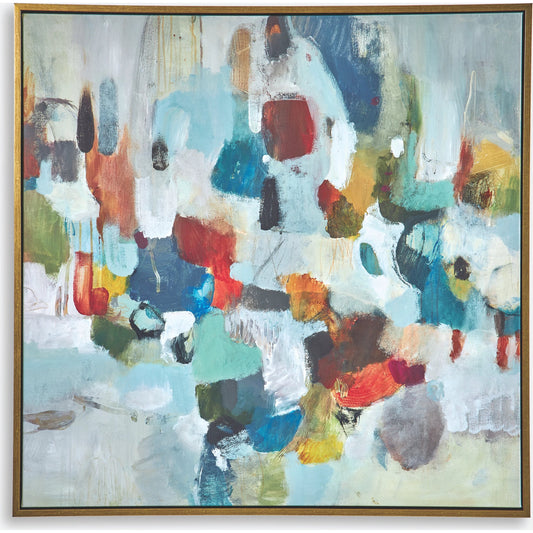 As We Say Framed Abstract Art by Uttermost. Made from solid wood, canvas in a modern style.