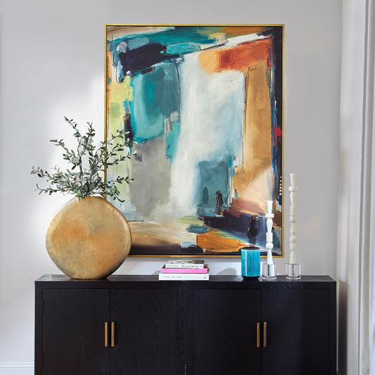 Painters High Revisited Framed Abstract Art by Uttermost. Made from solid wood, canvas in a modern style.