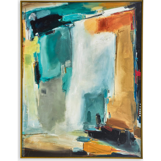 Painters High Revisited Framed Abstract Art by Uttermost. Made from solid wood, canvas in a modern style.