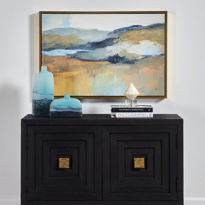 Folded Hills Framed Landscape Art by Uttermost. Made from solid wood, canvas in a modern style.