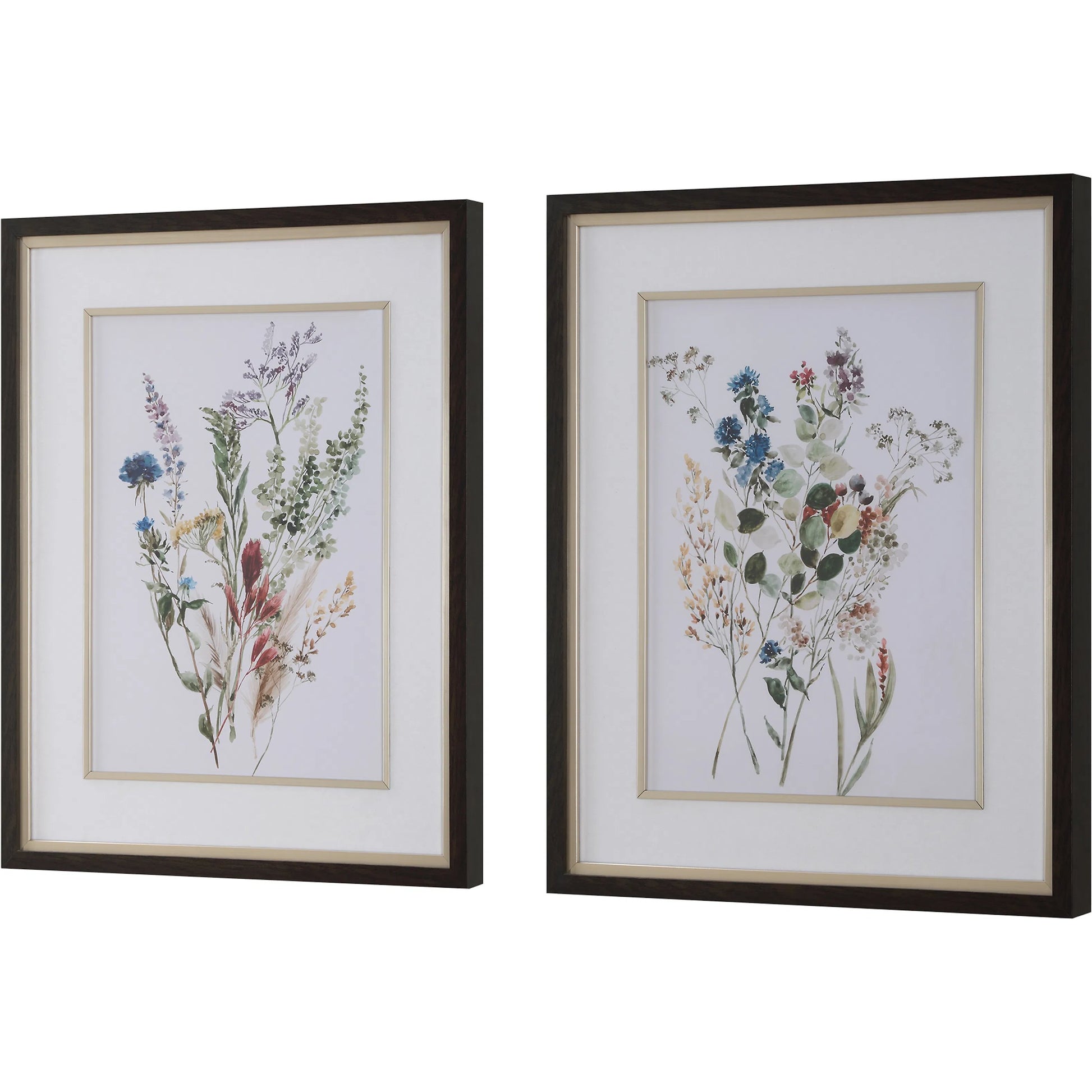 Delicate Flowers Framed Prints by Uttermost. Made from pine, plastic, glass, mdf, paper in a transitional style.