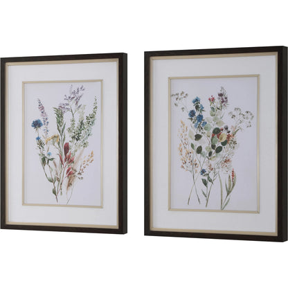 Delicate Flowers Framed Prints by Uttermost. Made from pine, plastic, glass, mdf, paper in a transitional style.