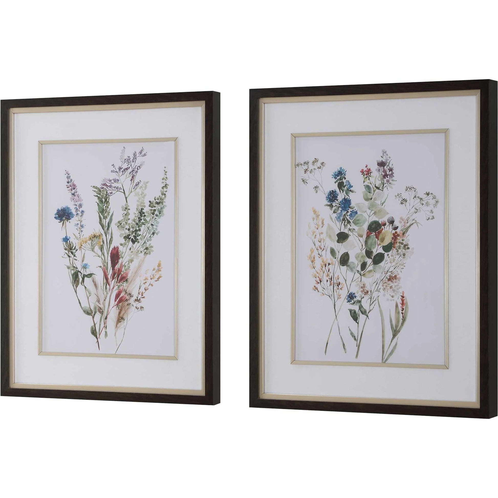 Delicate Flowers Framed Prints by Uttermost. Made from pine, plastic, glass, mdf, paper in a transitional style.