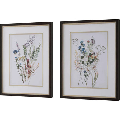 Delicate Flowers Framed Prints by Uttermost. Made from pine, plastic, glass, mdf, paper in a transitional style.