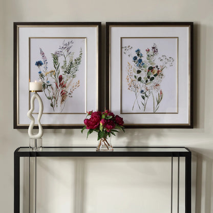 Delicate Flowers Framed Prints by Uttermost. Made from pine, plastic, glass, mdf, paper in a transitional style.