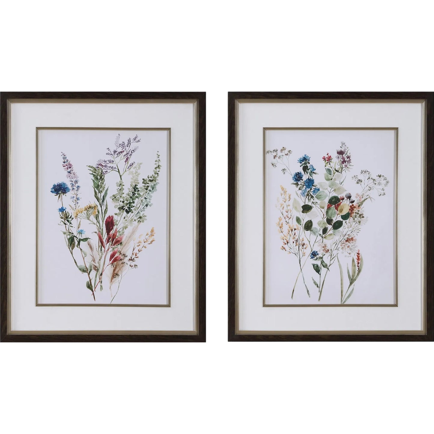 001 SI-2262471 | Primary Silo | Delicate Flowers Framed Prints by Uttermost. Made from pine, plastic, glass, mdf, paper in a transitional style.