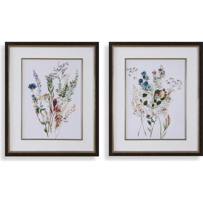Delicate Flowers Framed Prints by Uttermost. Made from pine, plastic, glass, mdf, paper in a transitional style.