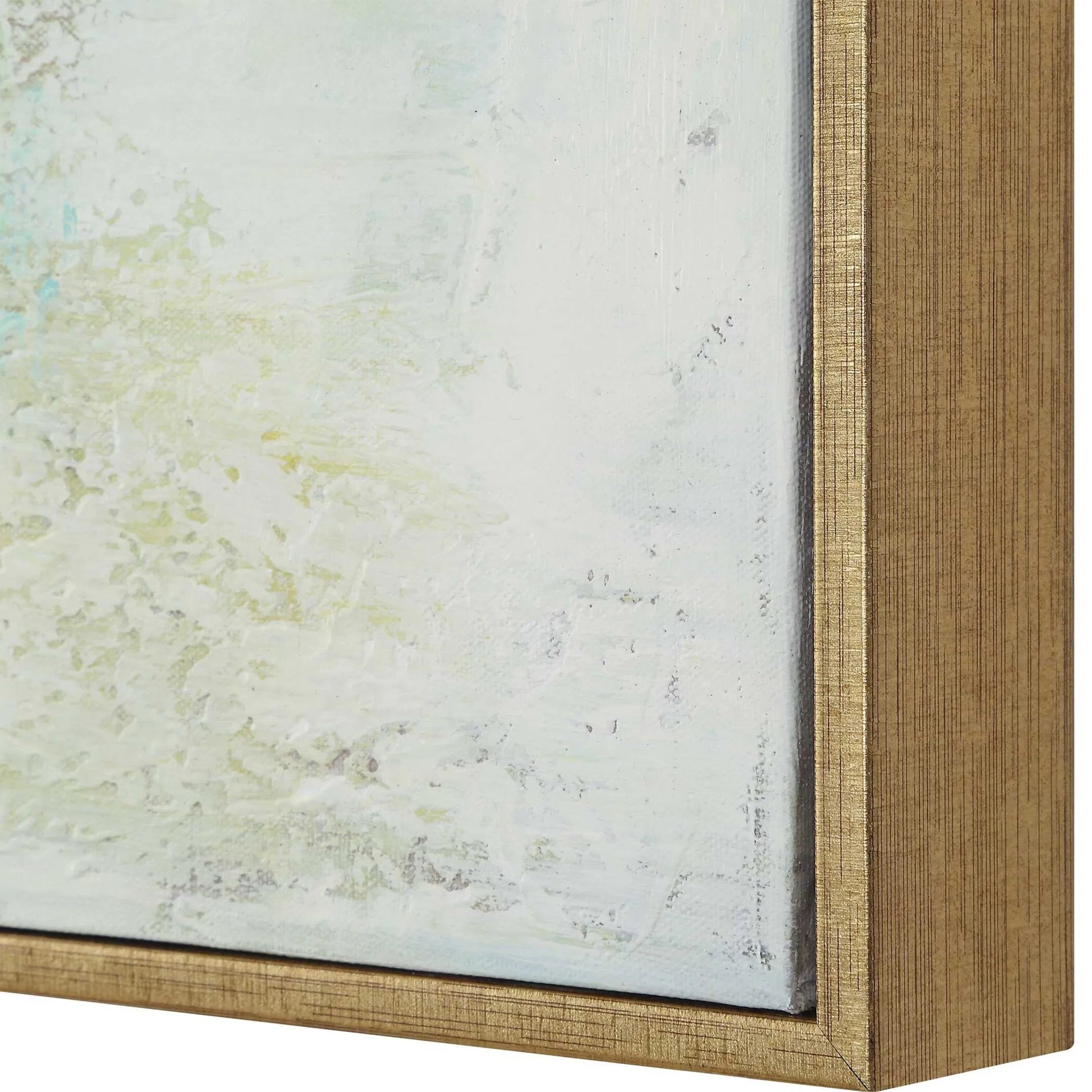 Blissful Hand Painted Abstract Art by Uttermost. Made from fir wood, canvas, plastic, mdf in a transitional style.