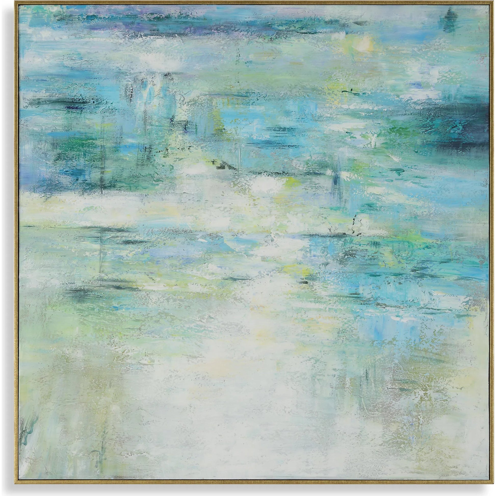 Blissful Hand Painted Abstract Art by Uttermost. Made from fir wood, canvas, plastic, mdf in a transitional style.