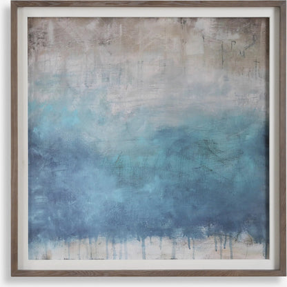 Serenity Paused Framed Abstract Print by Uttermost. Made from pine, mdf, veneer, paper, linen in a transitional style.