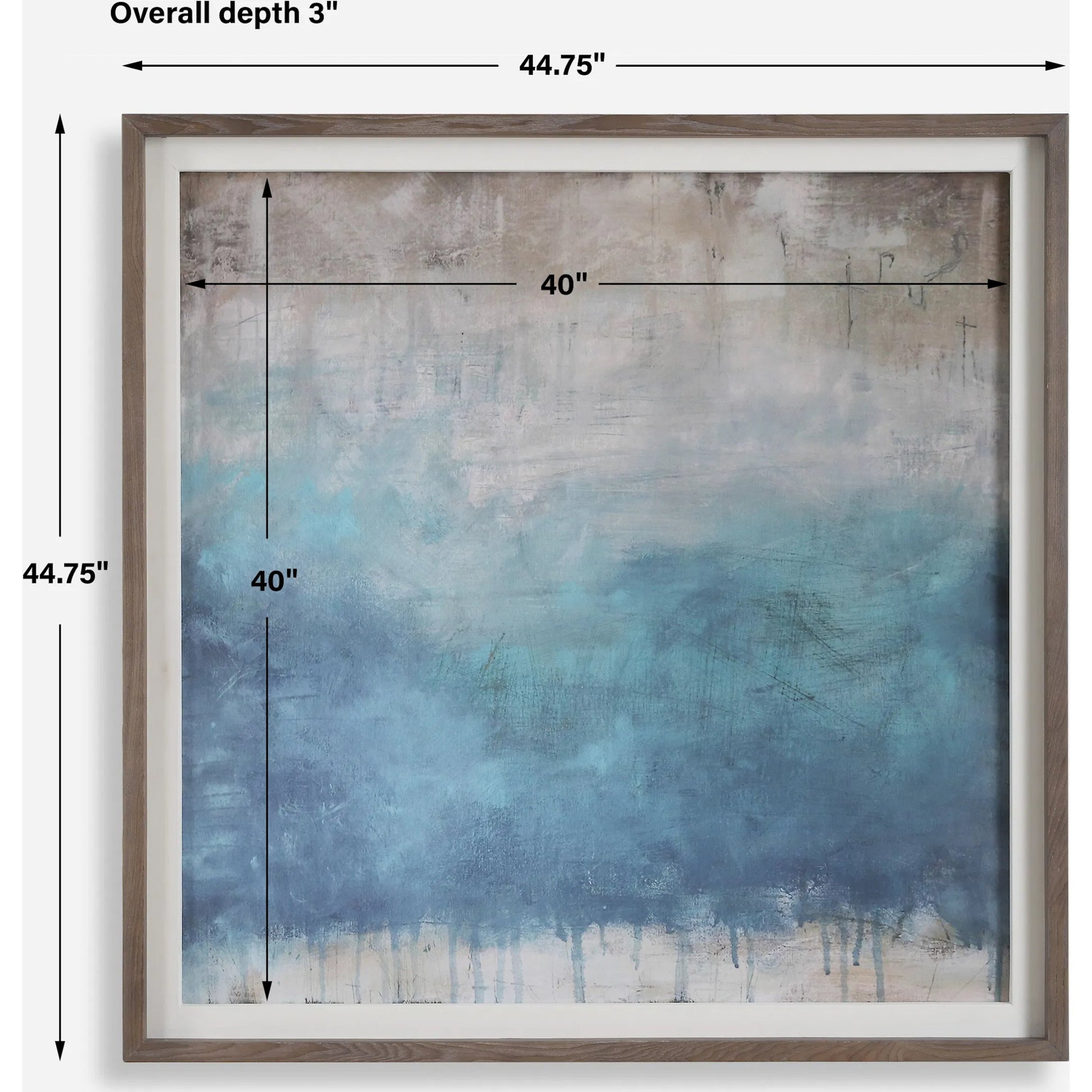 Serenity Paused Framed Abstract Print by Uttermost. Made from pine, mdf, veneer, paper, linen in a transitional style.
