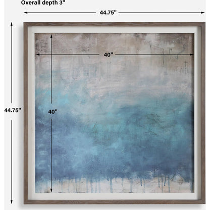 Serenity Paused Framed Abstract Print by Uttermost. Made from pine, mdf, veneer, paper, linen in a transitional style.