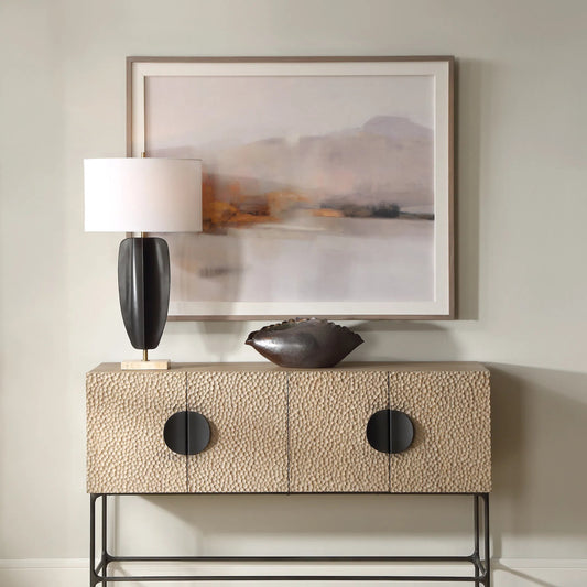 Memory of the West Landscape Print by Uttermost in gray. Made from pine, mdf, veneer, paper, linen in a unique style.