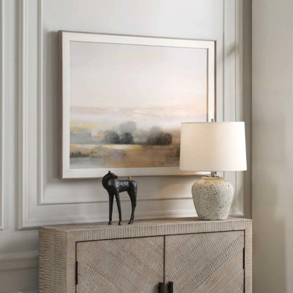 Atmospheric Neutral Landscape Print by Uttermost. Made from alumnium, pine, mdf, paper, linen in a traditional style.