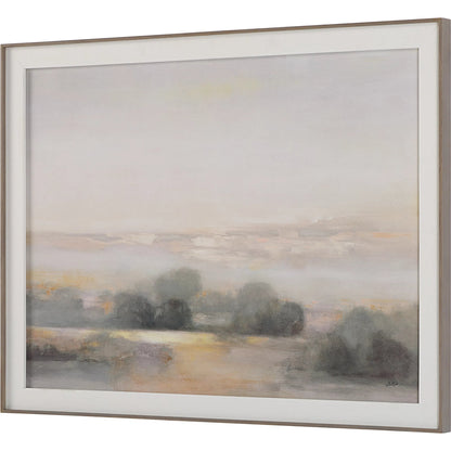 Atmospheric Neutral Landscape Print by Uttermost. Made from alumnium, pine, mdf, paper, linen in a traditional style.
