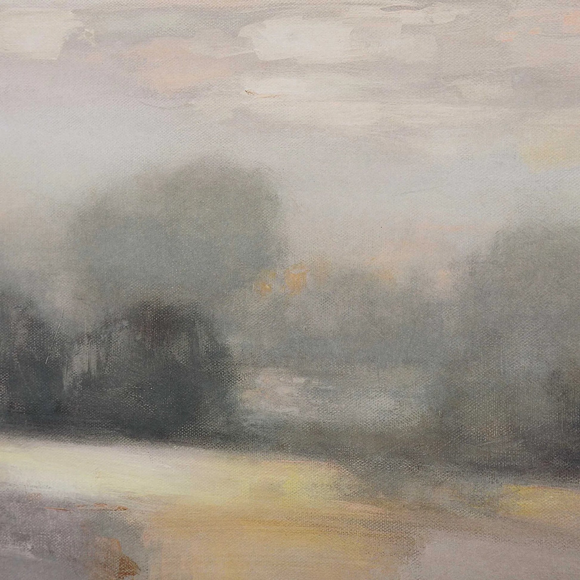 Atmospheric Neutral Landscape Print by Uttermost. Made from alumnium, pine, mdf, paper, linen in a traditional style.