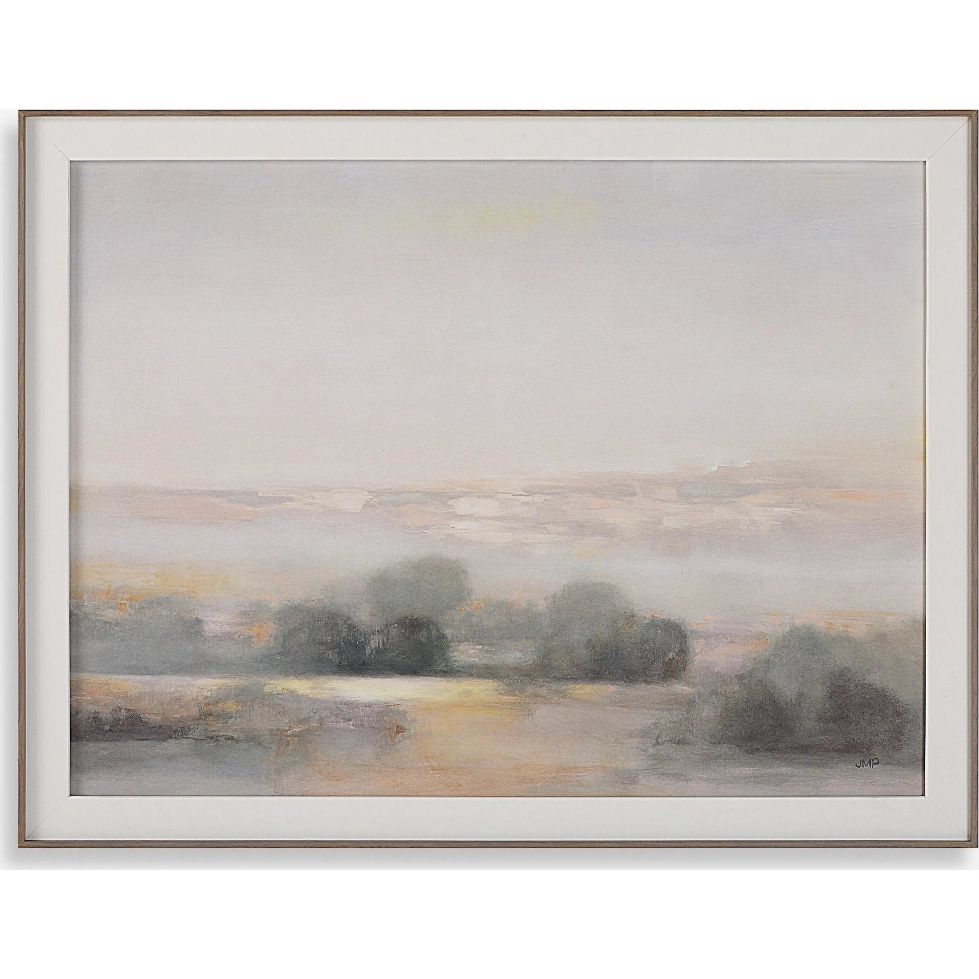 Atmospheric Neutral Landscape Print by Uttermost. Made from alumnium, pine, mdf, paper, linen in a traditional style.