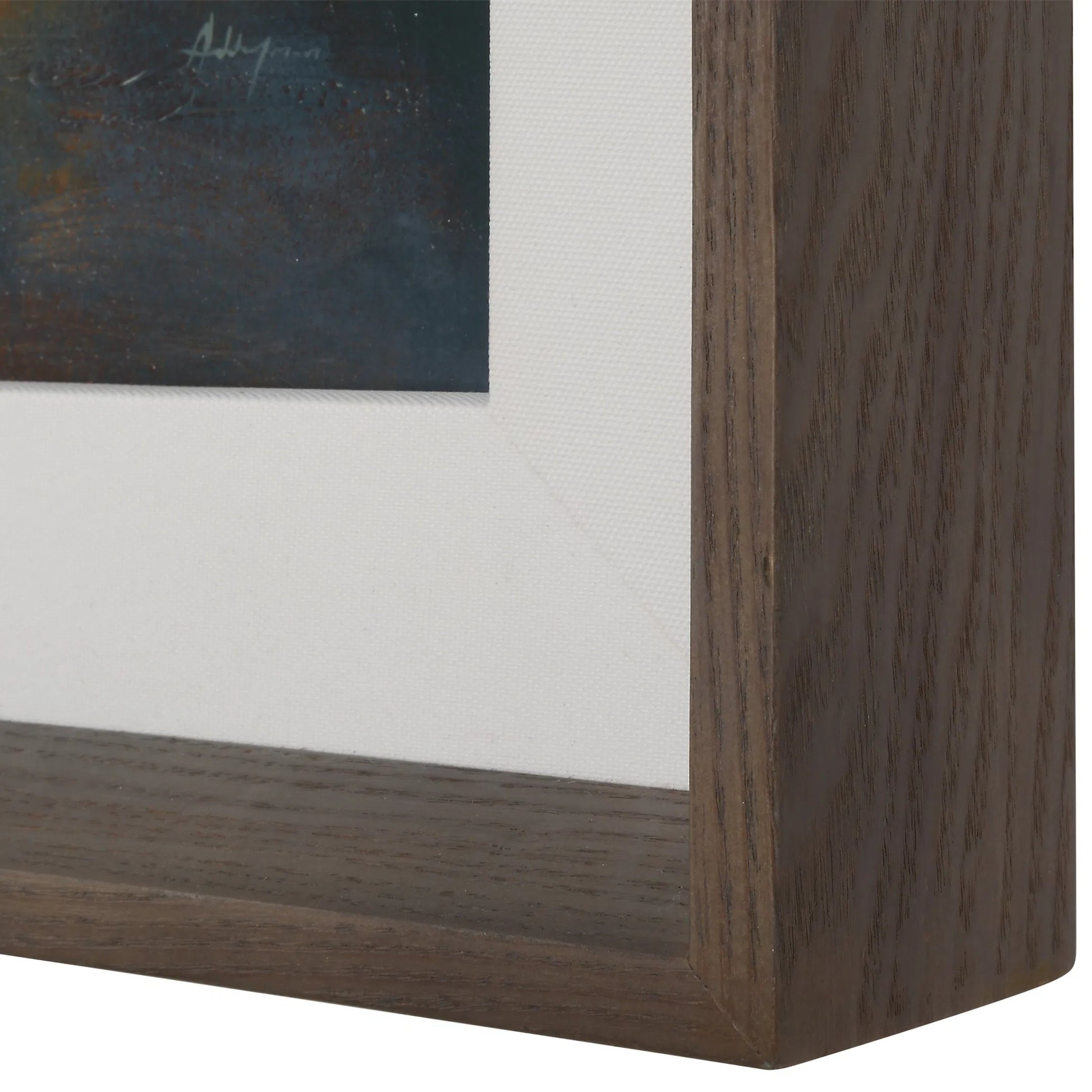 Reverie Framed Abstract Lake Print by Uttermost. Made from pine, mdf, veneer, paper, linen in a cottage & farmhouse style.