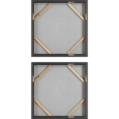 Unpredictable Hand Painted Canvases by Uttermost in champagne. Made from canvas, linen, gypsum, pine wood in a modern style.