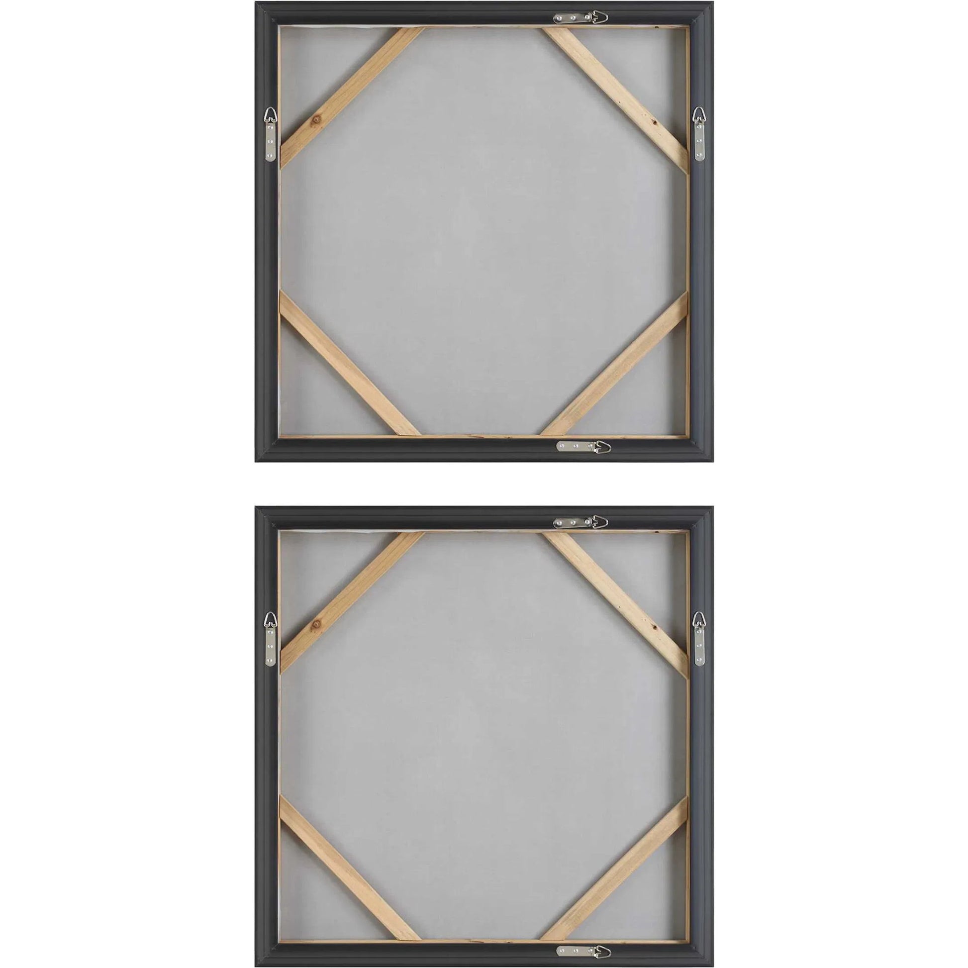 Unpredictable Hand Painted Canvases by Uttermost in champagne. Made from canvas, linen, gypsum, pine wood in a modern style.