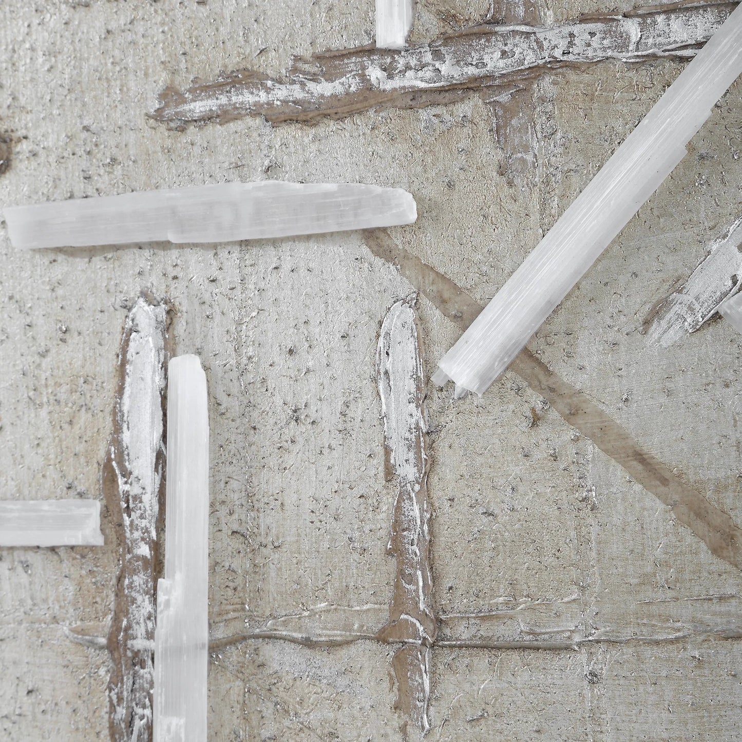 002 SI-2262487 | Closeup | Unpredictable Hand Painted Canvases by Uttermost in champagne. Made from canvas, linen, gypsum, pine wood in a modern style.