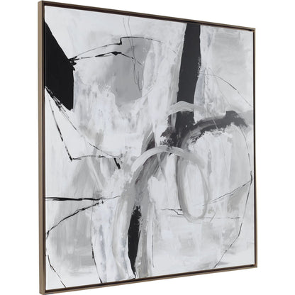 Looping Eternity Framed Abstract Art by Uttermost in bronze, gold. Made from solid wood, canvas in a modern style.