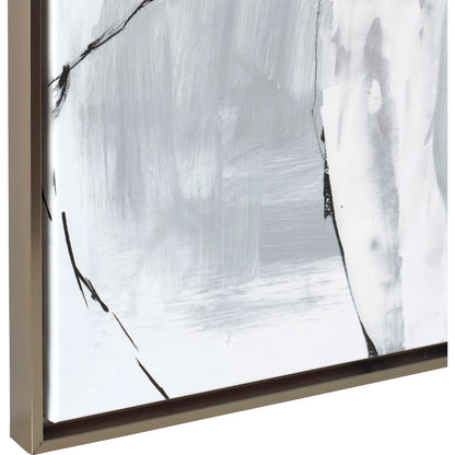 Looping Eternity Framed Abstract Art by Uttermost in bronze, gold. Made from solid wood, canvas in a modern style.