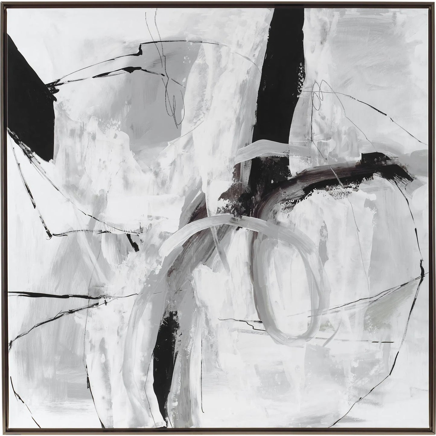 001 SI-2262489 | Primary Silo | Looping Eternity Framed Abstract Art by Uttermost in bronze, gold. Made from solid wood, canvas in a modern style.